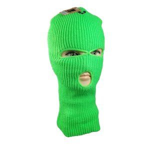 Winter Clearance Sale 2 FOR $15.00 Neon Green 3 Hole Winter Ski Mask Face Mask